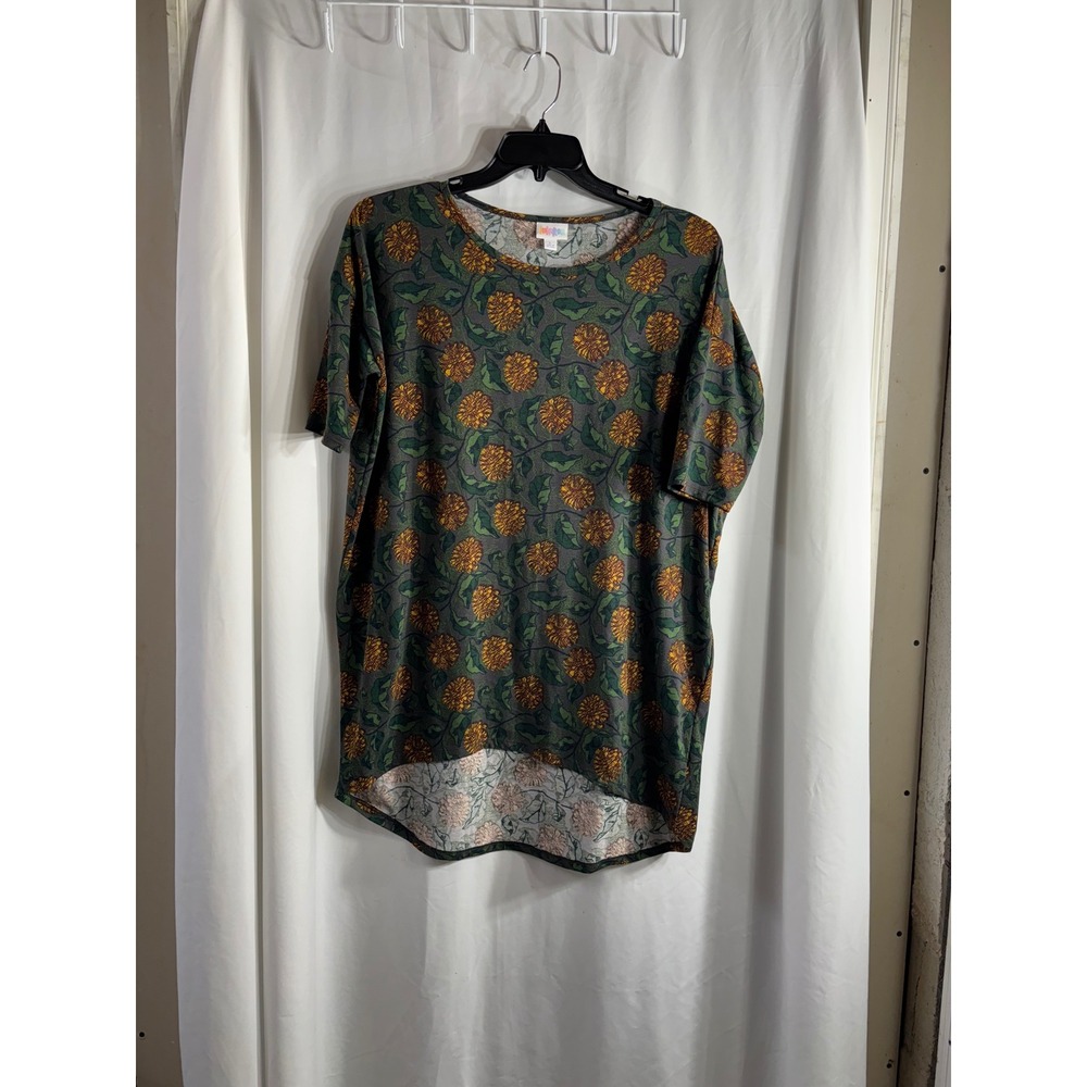 LuLaRoe Womens Floral‎ Print Tunic Top Size L